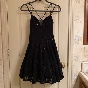 A black sequined short dress from Windsor
